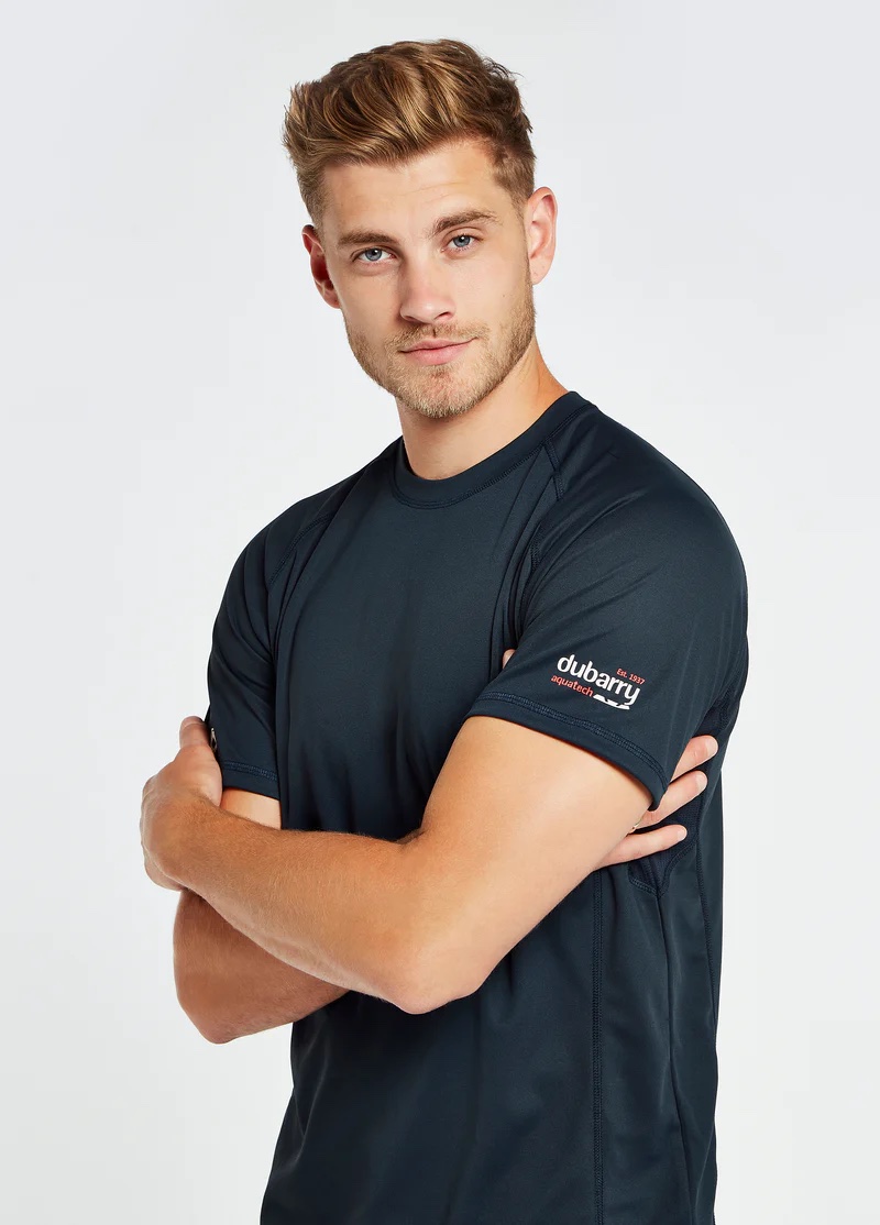Dubarry Tangier Men’s Short-Sleeve Technical T-Shirt - Navy - Image 3