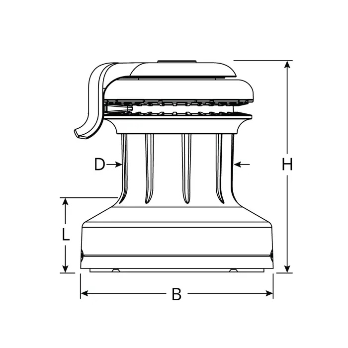 Ronstan 20ST 1-Speed Orbit Winch - RA6201 - Image 3