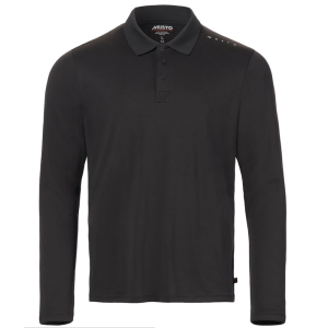 Musto Men's Black Evo Crew Long Sleeve Polo